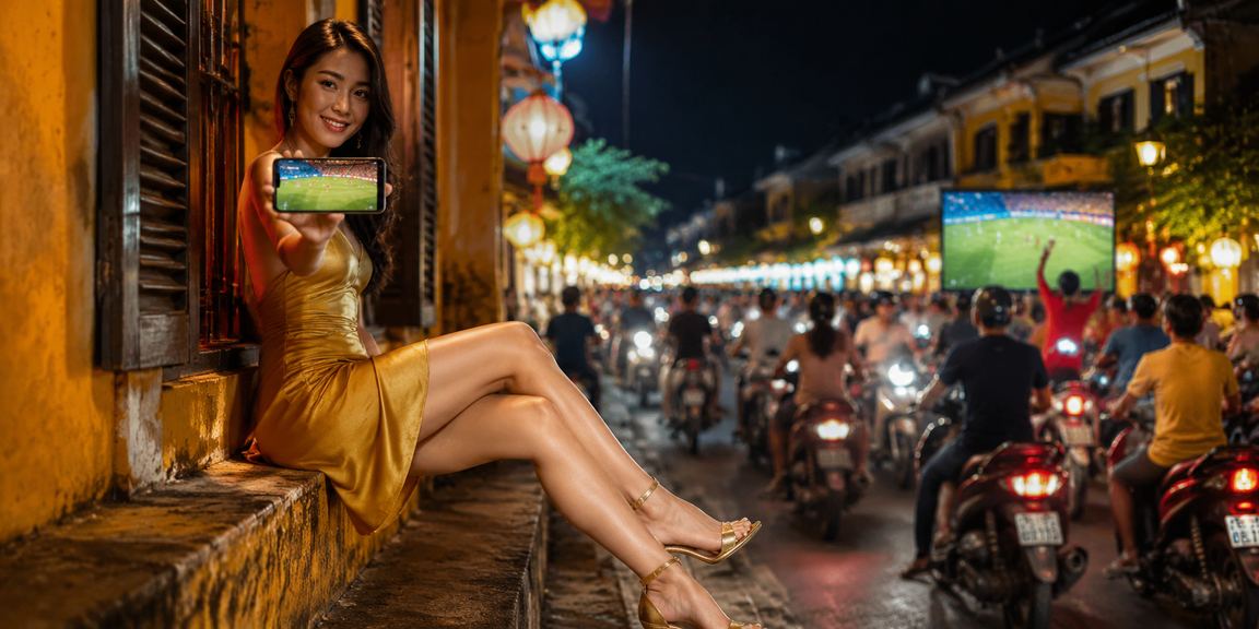 Không khí cá cược thể thao sôi động tại phố cổ Hội An lung linh ánh đèn neon
