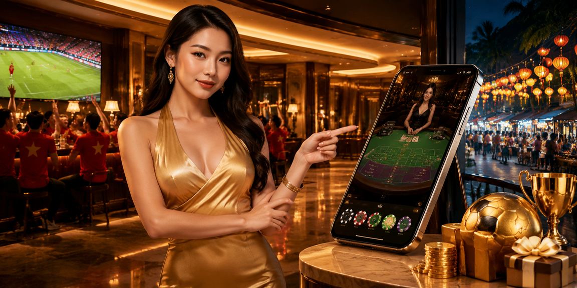 Giao diện Live Casino Baccarat tại 13400 với dealer thật
