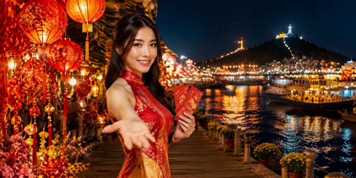 Phong bì đỏ khuyến mãi tại chợ đêm Vũng Tàu – không khí nhận Voucher sôi động